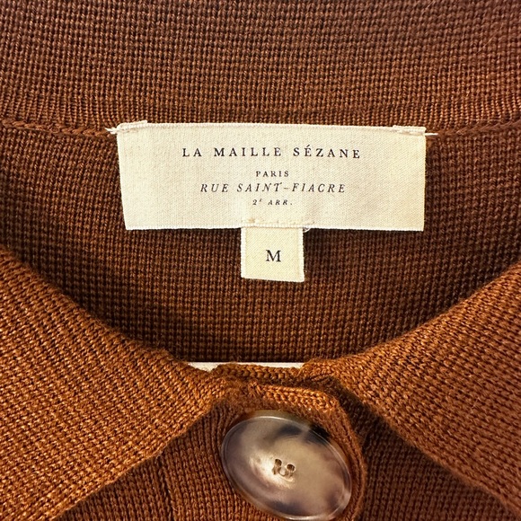 Sezane Betty Cardigan (Hazelnut) - Picture 7 of 8